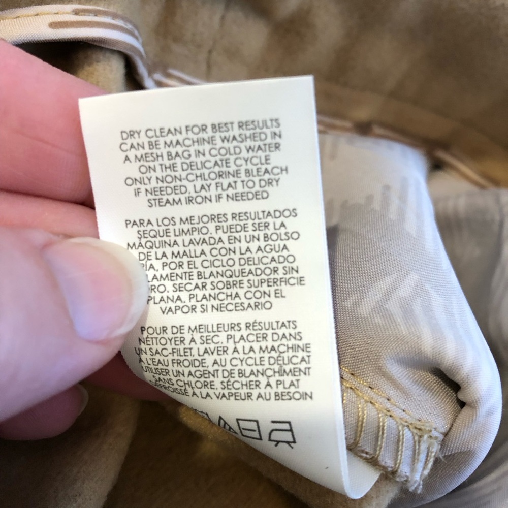 Cabi Heritage camel tan faux leather waist skirt size 4 #8008 - Picture 12 of 16